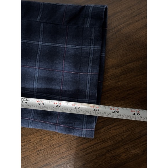 Penguin by Munsingwear Blue Plaid Chino Pants Straight Fit Stretch Mens 33x30 - Picture 11 of 14